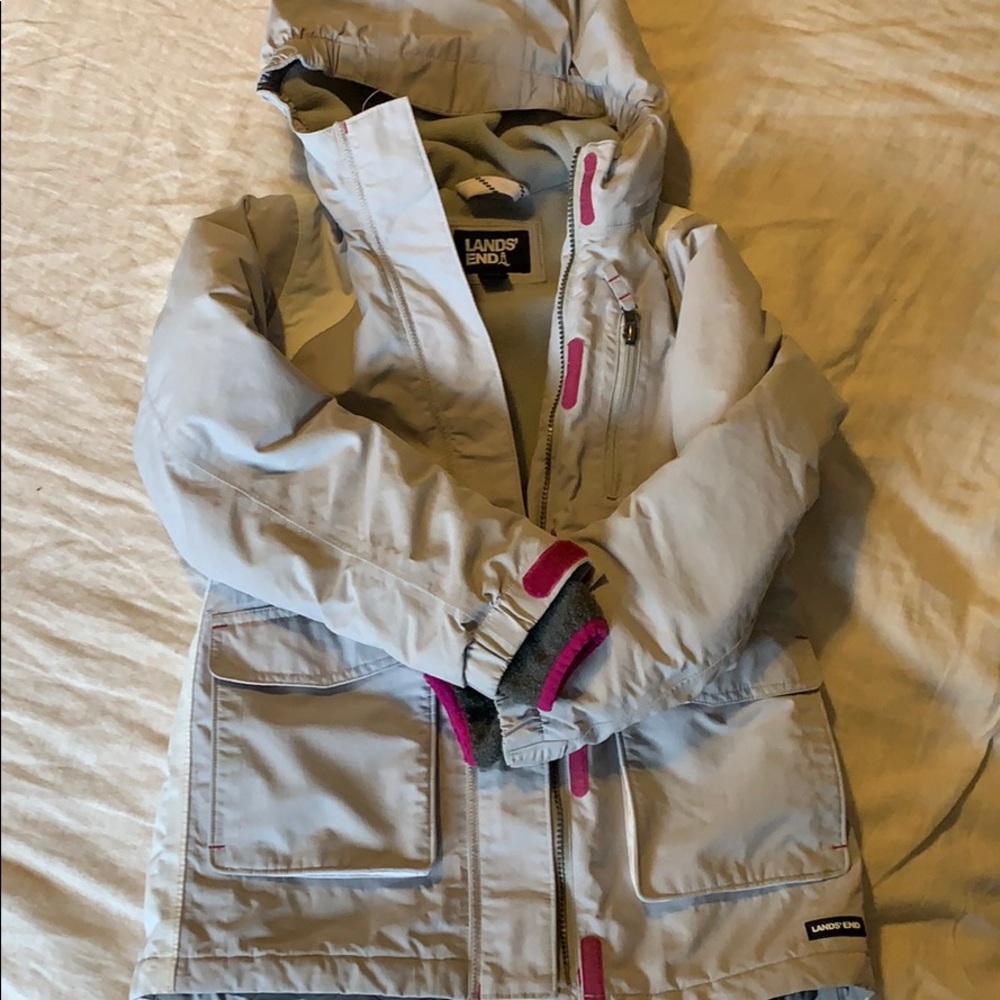 Girls Waterproof Lands End Squall winter parka